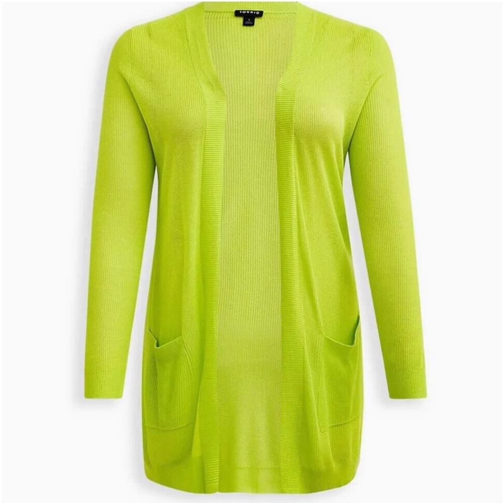 NWT Torrid lime green cardigan